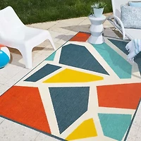 LR Home Modern Geometric 24"X36" Indoor Outdoor Rectangular Accent Rug