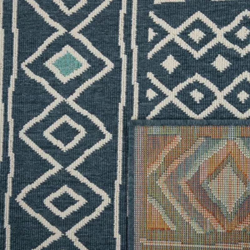 LR Home Tribal Diamond 24"X36" Indoor Outdoor Rectangular Accent Rug