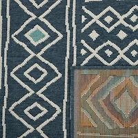 LR Home Tribal Diamond 24"X36" Indoor Outdoor Rectangular Accent Rug