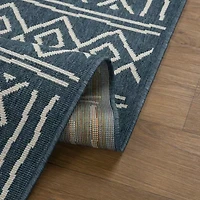 LR Home Tribal Diamond 24"X36" Indoor Outdoor Rectangular Accent Rug