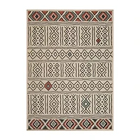LR Home Tribal Diamond 24"X36" Indoor Outdoor Rectangular Accent Rug