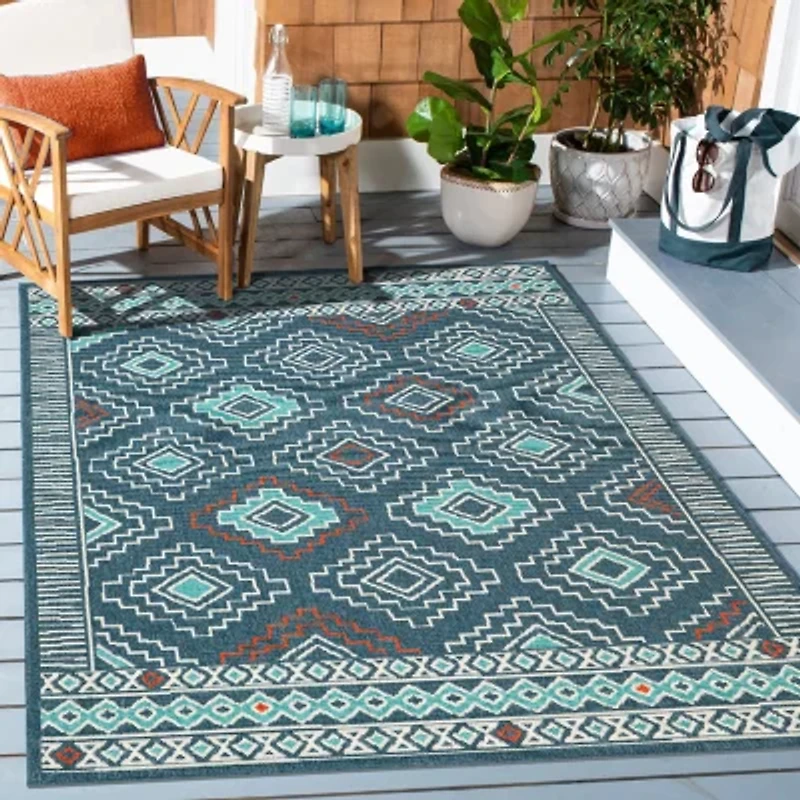 LR Home Tribal Bohemian Indoor Outdoor Rectangular Area Rug