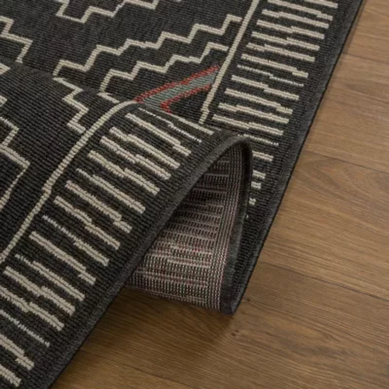 LR Home Tribal Bohemian Indoor Outdoor Rectangular Area Rug