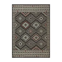 LR Home Tribal Bohemian Indoor Outdoor Rectangular Area Rug