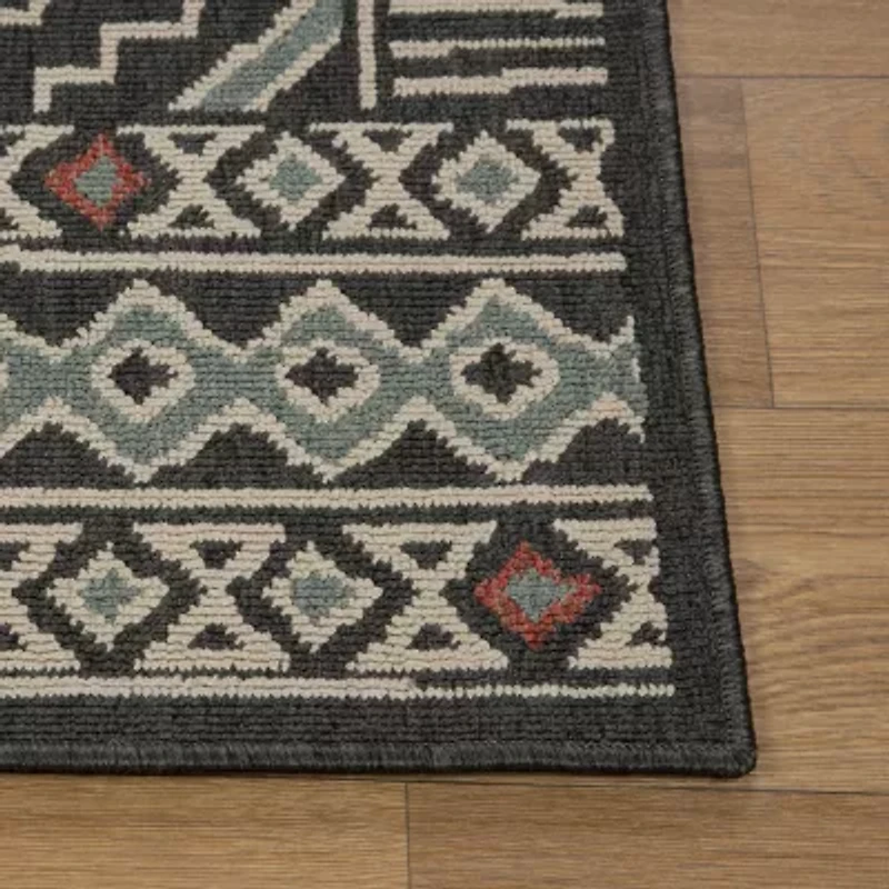 LR Home Tribal Bohemian Indoor Outdoor Rectangular Area Rug