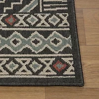LR Home Tribal Bohemian Indoor Outdoor Rectangular Area Rug