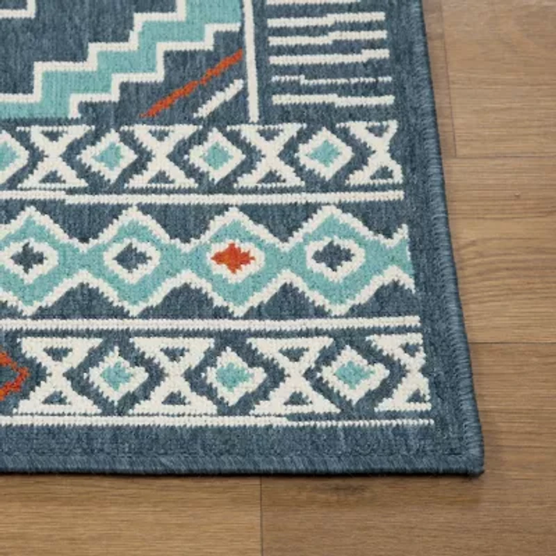 LR Home Tribal Bohemian Indoor Outdoor Rectangular Area Rug