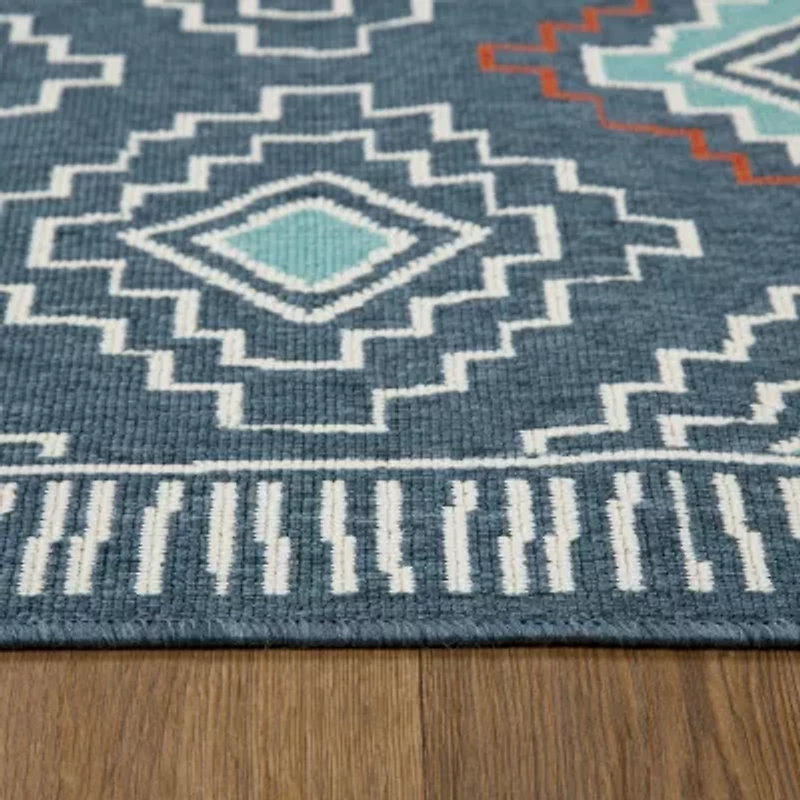 LR Home Tribal Bohemian Indoor Outdoor Rectangular Area Rug