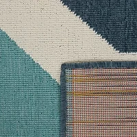 LR Home Modern Geometric Indoor Outdoor Rectangular Area Rug