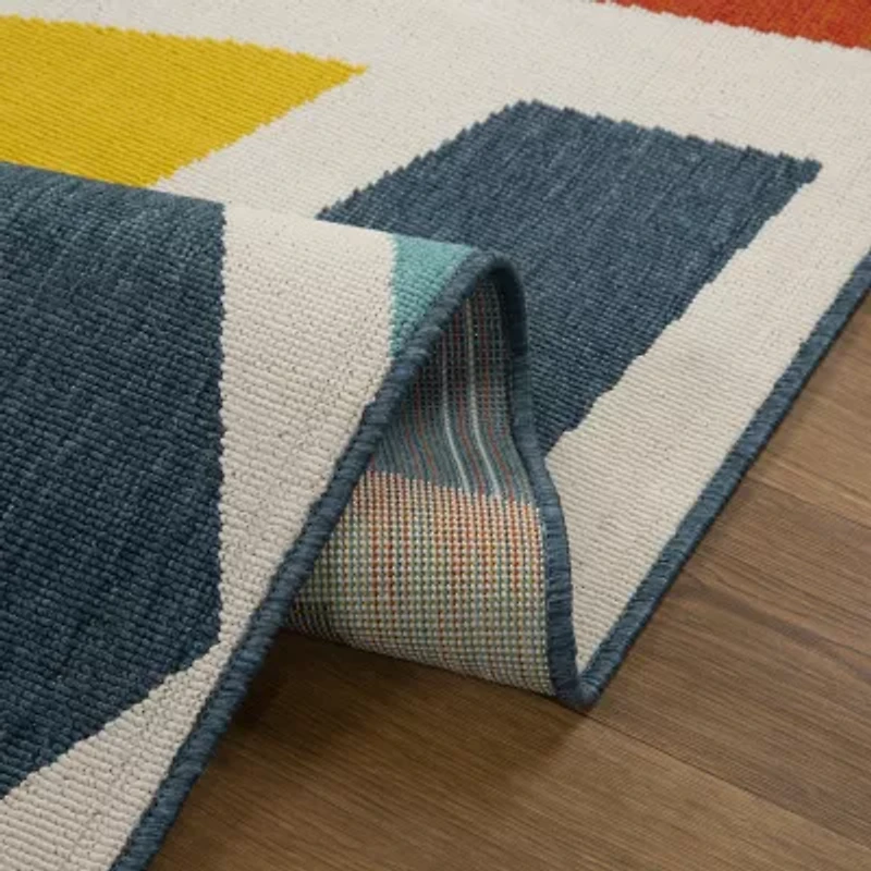 LR Home Modern Geometric Indoor Outdoor Rectangular Area Rug