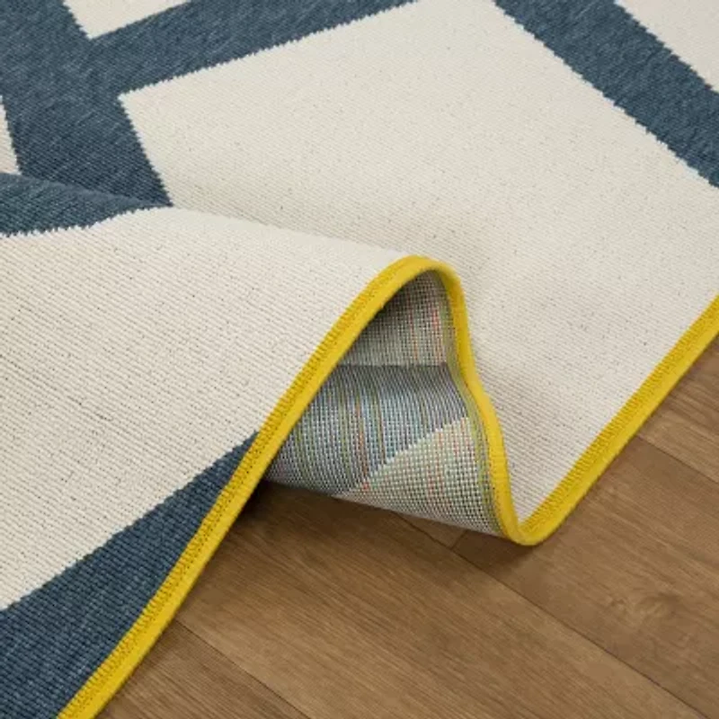 LR Home Modern Geometric Indoor Outdoor Rectangular Area Rug