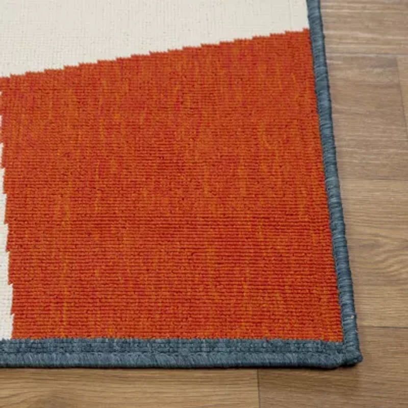 LR Home Modern Geometric Indoor Outdoor Rectangular Area Rug