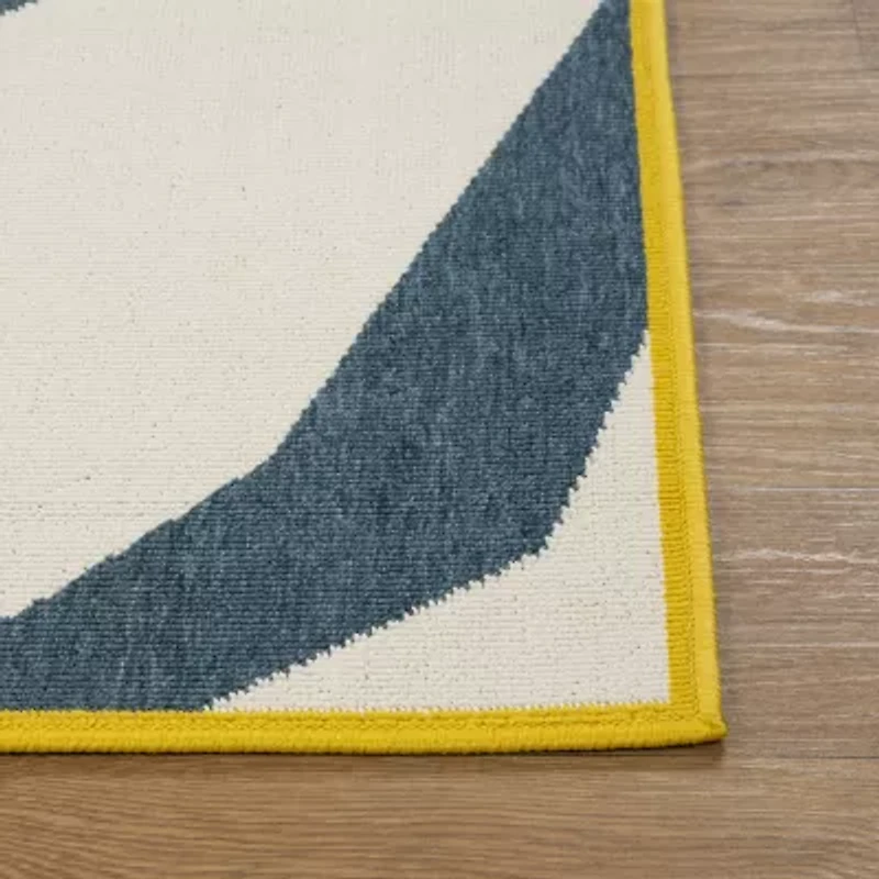 LR Home Modern Geometric Indoor Outdoor Rectangular Area Rug