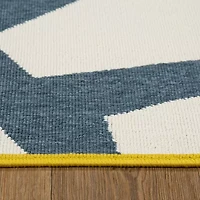 LR Home Modern Geometric Indoor Outdoor Rectangular Area Rug