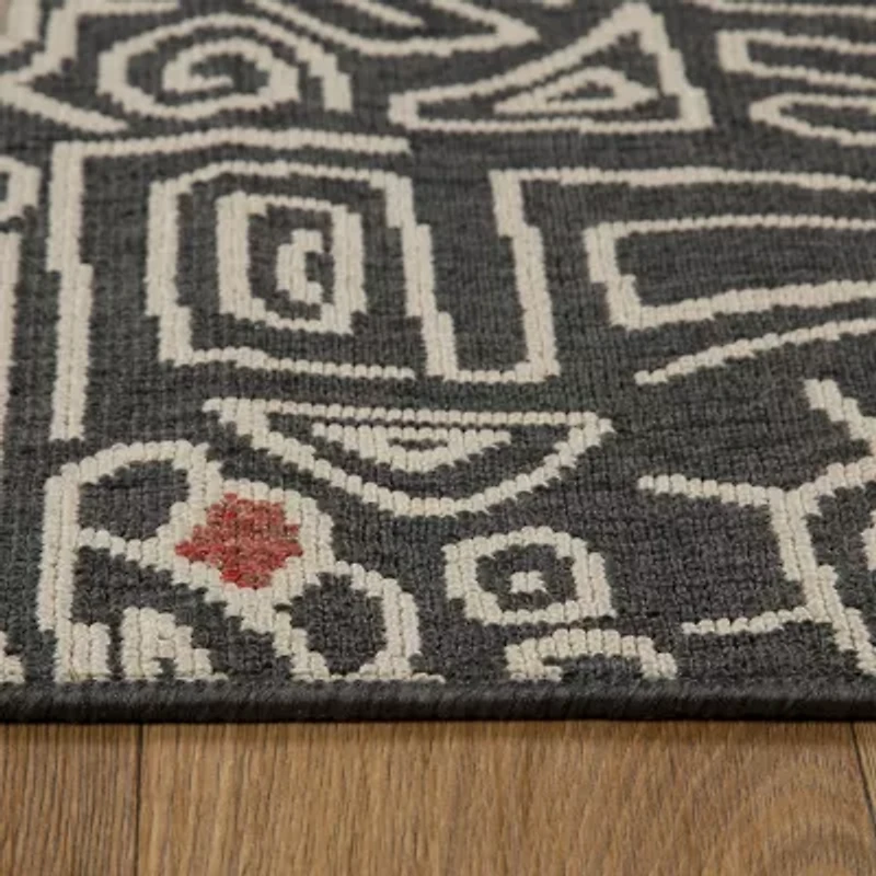 LR Home Abstract Tribal Indoor Outdoor Rectangular Area Rug