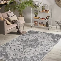 Amer Rugs Montana Herris Medallion Washable Indoor Rectangular Area Rug