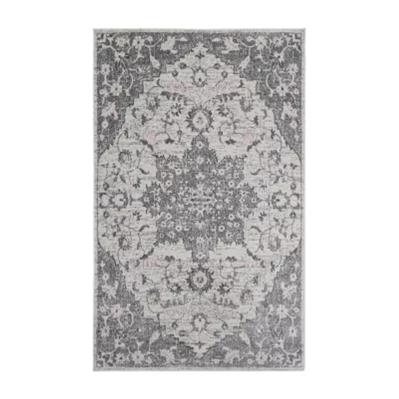 Amer Rugs Montana Herris Medallion Washable Indoor Rectangular Area Rug