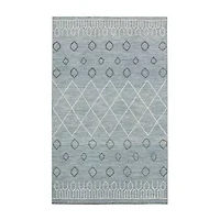 Amer Rugs Berlin Lanmore Geometric Hooked Washable 5' X 8' Indoor Rectangular Area Rug