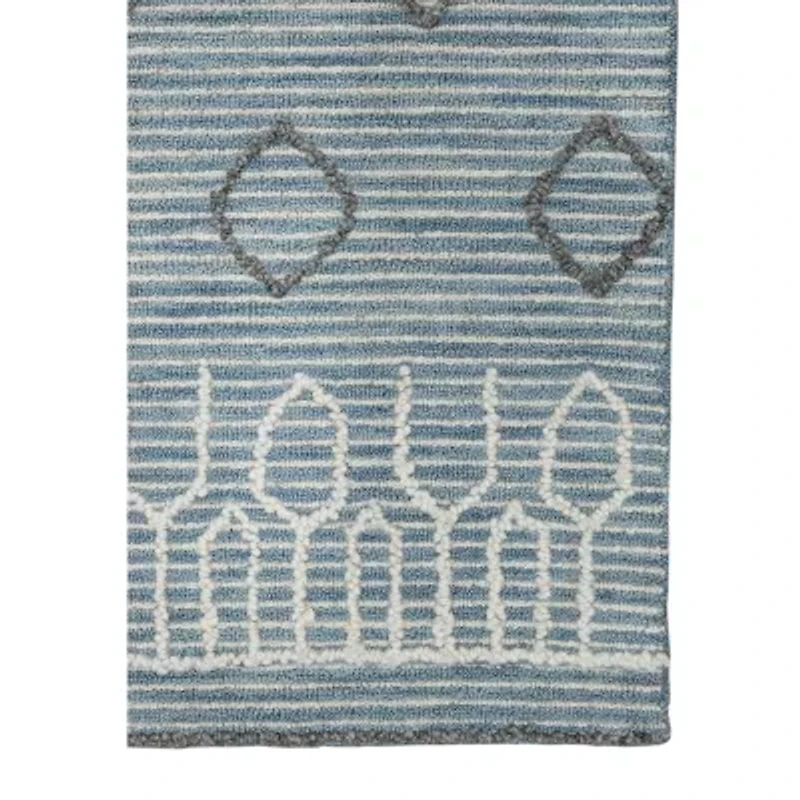 Amer Rugs Berlin Lanmore Geometric Hooked Washable 5' X 8' Indoor Rectangular Area Rug