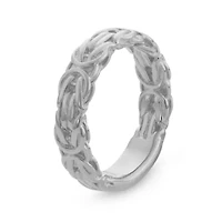 Womens 5MM Sterling Silver Band