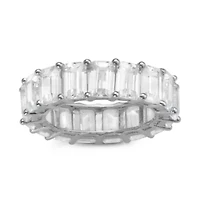 DiamonArt® 6MM Lab Created White Cubic Zirconia Sterling Silver Band