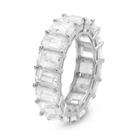 DiamonArt® 6MM Lab Created White Cubic Zirconia Sterling Silver Band
