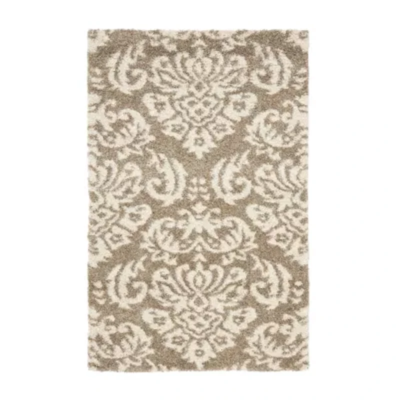Safavieh Shag Collection Mario Damask Area Rug