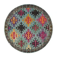 Safavieh Monaco Collection Flint Geometric Round Area Rug