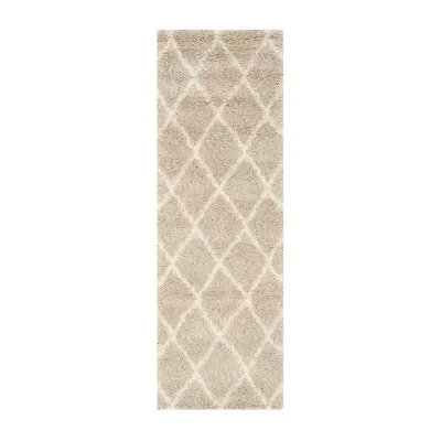 Safavieh Montreal Shag Collection Doriane Geometric Runner Rug