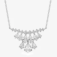 DiamonArt® Womens White Cubic Zirconia Sterling Silver Pendant Necklace