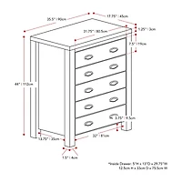 Corliving Boston 5-Drawer Dresser