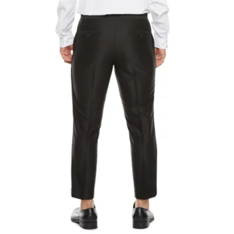 J. Ferrar Crop Ankle Mens Slim Fit Tuxedo Pant