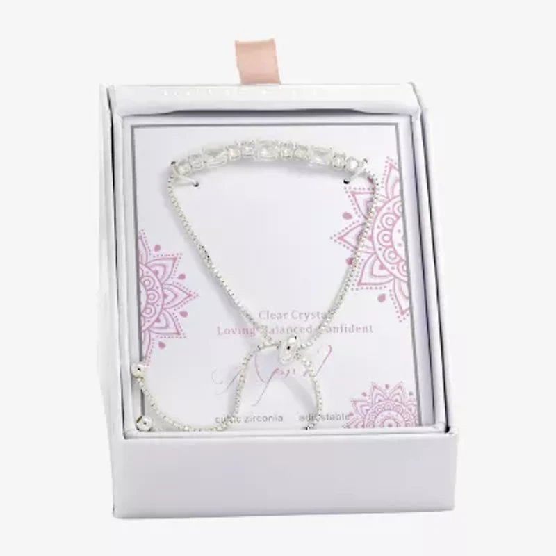 Sparkle Allure Birthstone Womens Red Cubic Zirconia Bolo Bracelet