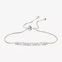 Sparkle Allure Birthstone Womens Red Cubic Zirconia Bolo Bracelet