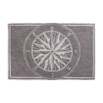 Liora Manne Frontporch Single Compass Hand Tufted Washable Rectangular Accent Rug