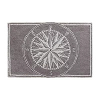 Liora Manne Frontporch Single Compass Hand Tufted Washable Rectangular Accent Rug