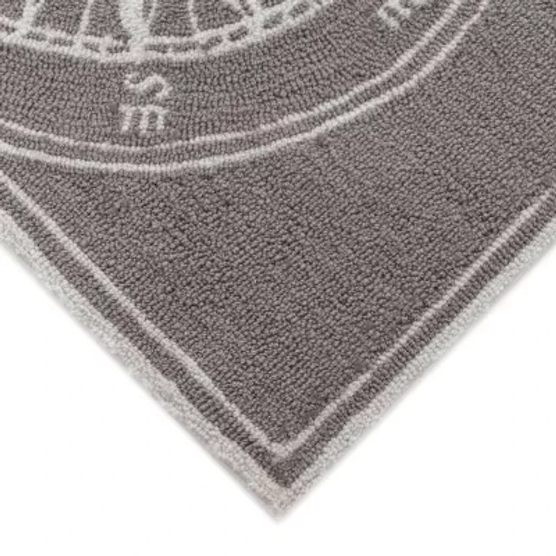 Liora Manne Frontporch Single Compass Hand Tufted Washable Rectangular Accent Rug