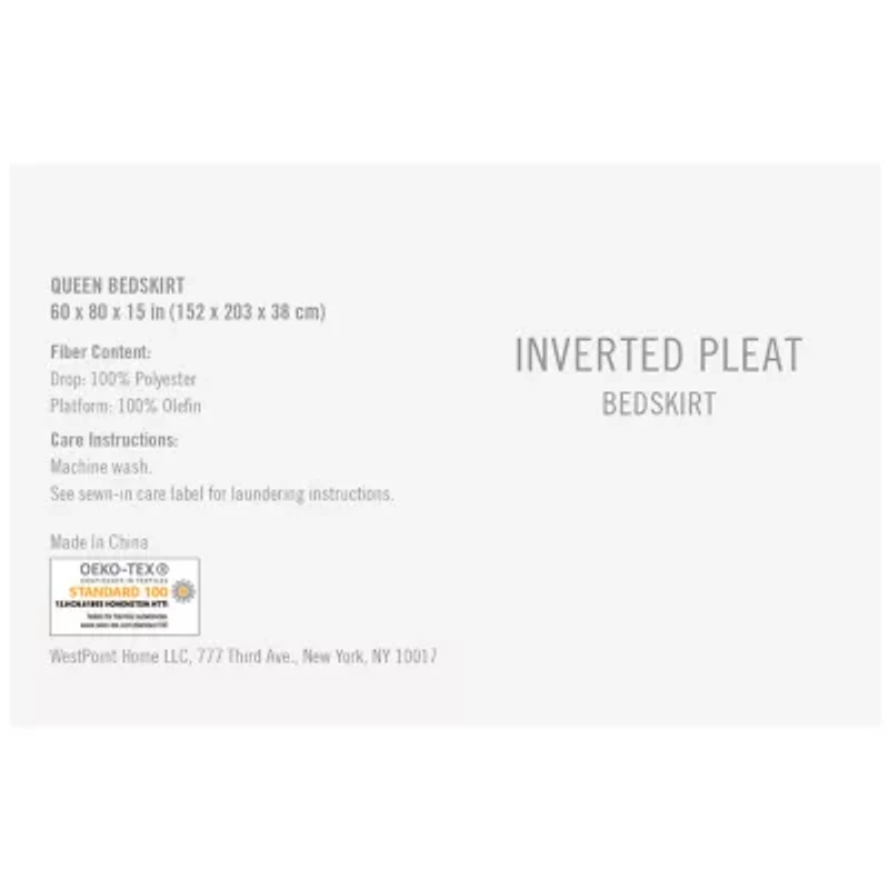 Martex Pleated 15" Bed Skirt