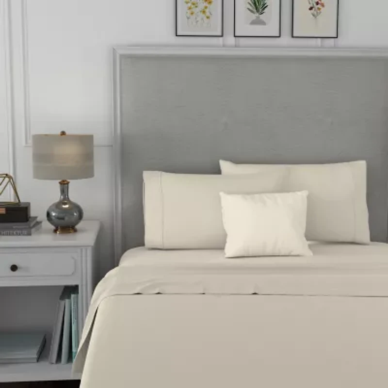 Aireolux 100% Cotton 600 Thread Count Ultra-Soft & Silky Wrinkle-Resistant Sheets Pillowcases