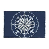 Liora Manne Frontporch Single Compass Hand Tufted Washable Rectangular Accent Rug