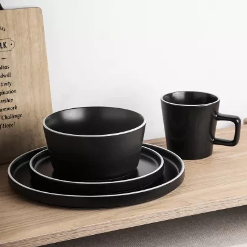Stone + Lain Allison 32 Piece Stoneware Dinnerware Set