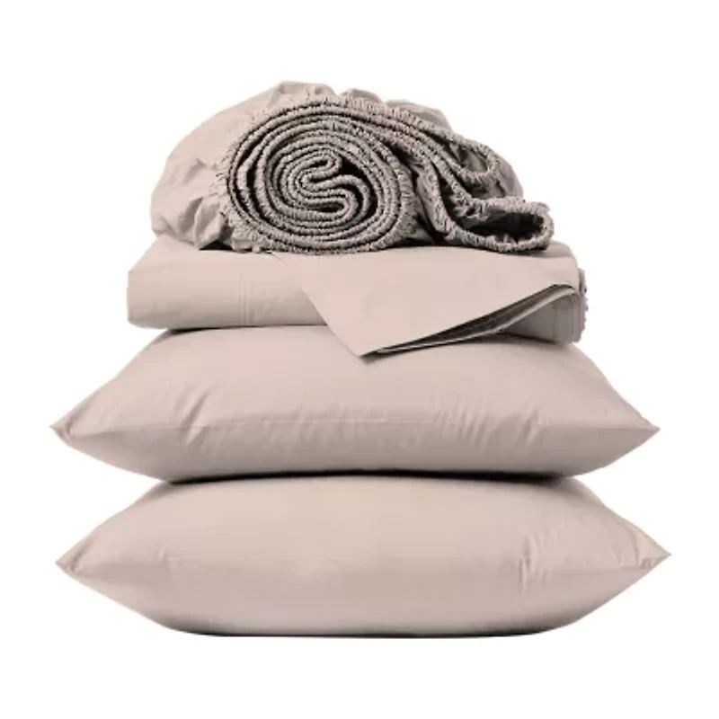 Purity Home 100% Cotton Ultra-Soft & Silky, Wrinkle-Resistant Sheet Set Pillowcases