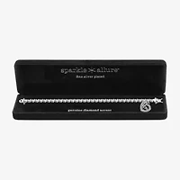 Sparkle Allure Mom Womens Natural Diamond Accent Heart 7.25 Inch Tennis Bracelet