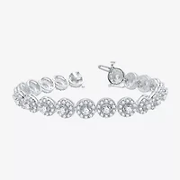 10 Ct.T.W. (H-I / I1) Womens Lab Grown White Diamond 10K White Gold 7.5 Inch Tennis Bracelet