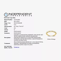 I Said Yes (H-I / I1) Womens 1/3 CT. T.W. Lab Grown White Diamond 14K Gold Over Silver Sterling Wedding Band