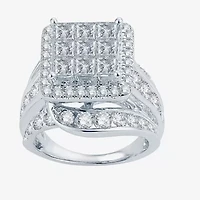 5 CT.T.W. Natural Diamond 14K White Gold Engagement Ring