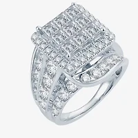 5 CT.T.W. Natural Diamond 14K White Gold Engagement Ring