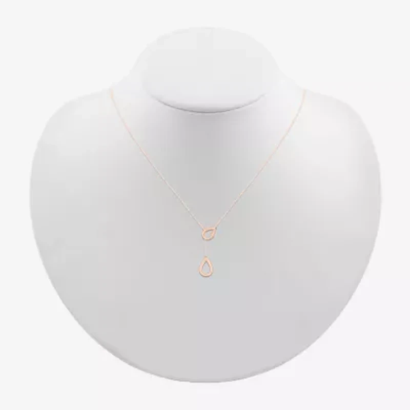 Womens 10K Rose Gold 18 Inch Y Necklace