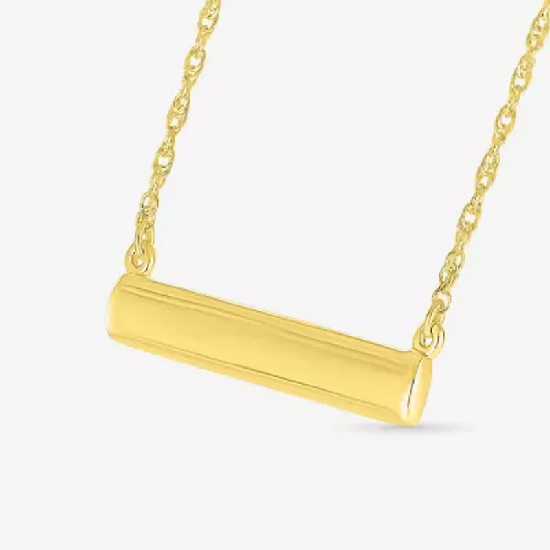 Womens 10K Gold 18 Inch Pendant Necklace