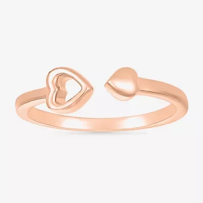 Womens 4.5MM 10K Rose Gold Heart Band